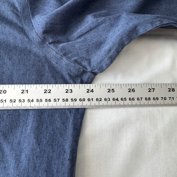 Joseph Abboud Men's Long Sleeve Textured Non-Iron Button‎ Up Shirt Blue X-Large - Picture 10 of 13